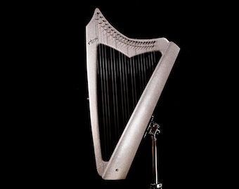 22 String Iris Harpy - Electric-Acoustic Harp - Silver