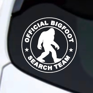 Sasquatch Big Foot Search Team Decal Car Truck Laptop Tumbler Cooler