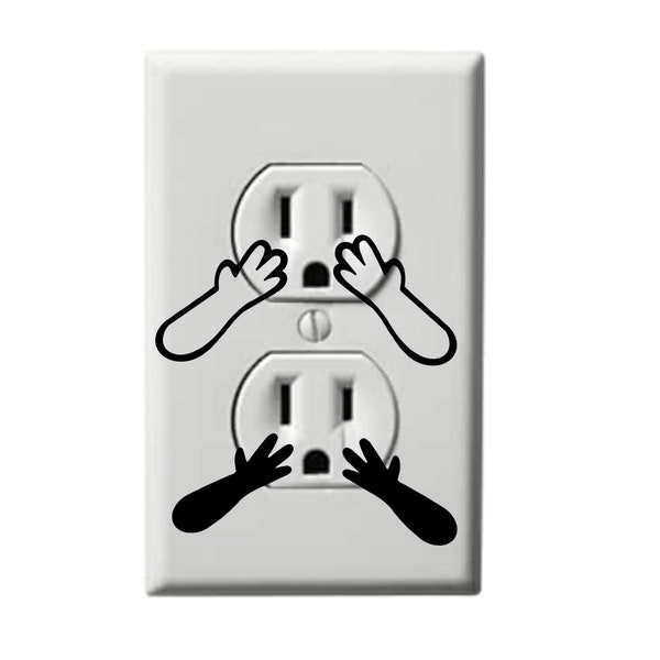 Funny Outlet Hands | Outlet Cover Decal | Decal Stickers