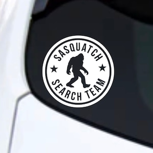 Sasquatch Big Foot Search Team Decal Car Truck Laptop Tumbler Cooler