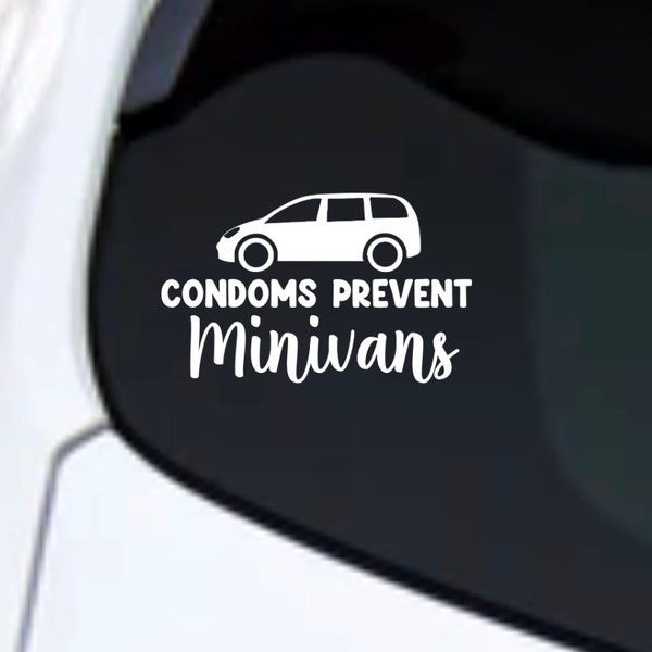 Minivan Condooms Voorkomen Minivans Mama Mom Decal Car Truck Laptop Tumbler Cooler