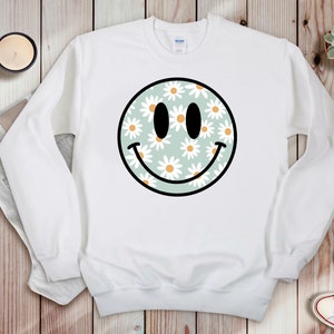 Trendy Design | Daisy Smiley Face | Smile Shirt | Trendy Shirt | Cute Design Only PNG Sublimation