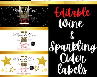 Wine & Sparkling Cider Label Templates- Hollywood (6)