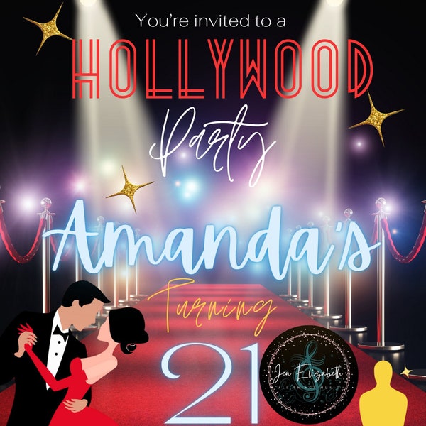 Hollywood Birthday/Event Invitation Template