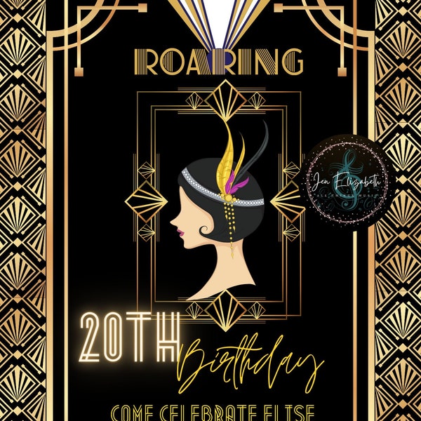 Roaring 20s Birthday/Event Invitation Template