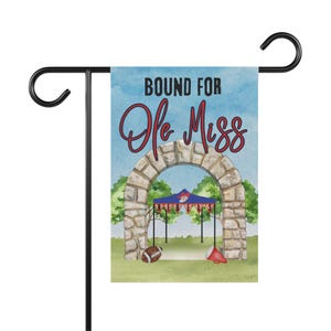College Bound Garden & House Banner, Mississippi Football, High School Graduate flag, Oxford, College Football Gameday, Game Day Flag