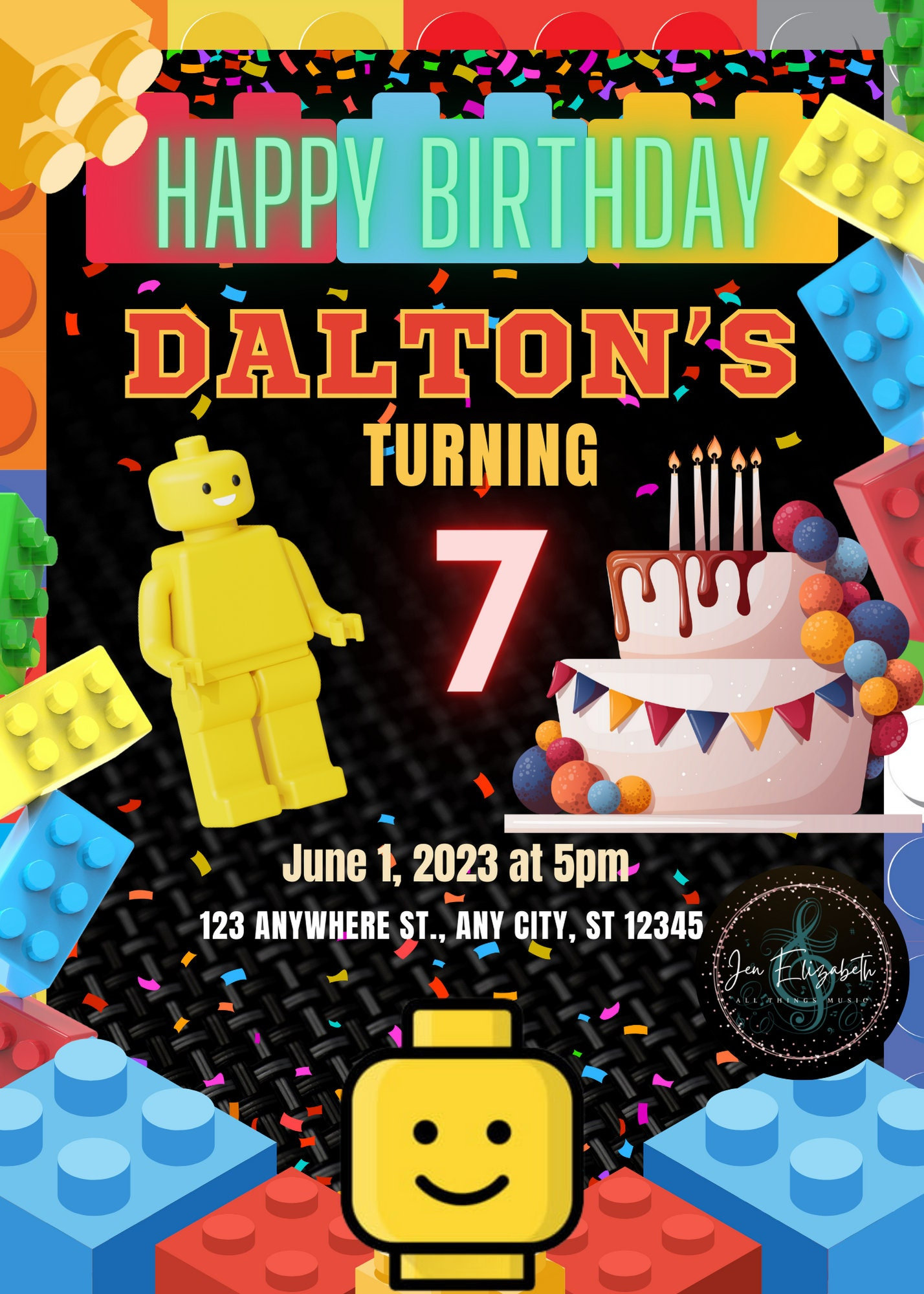 Lego invitation 2025 card