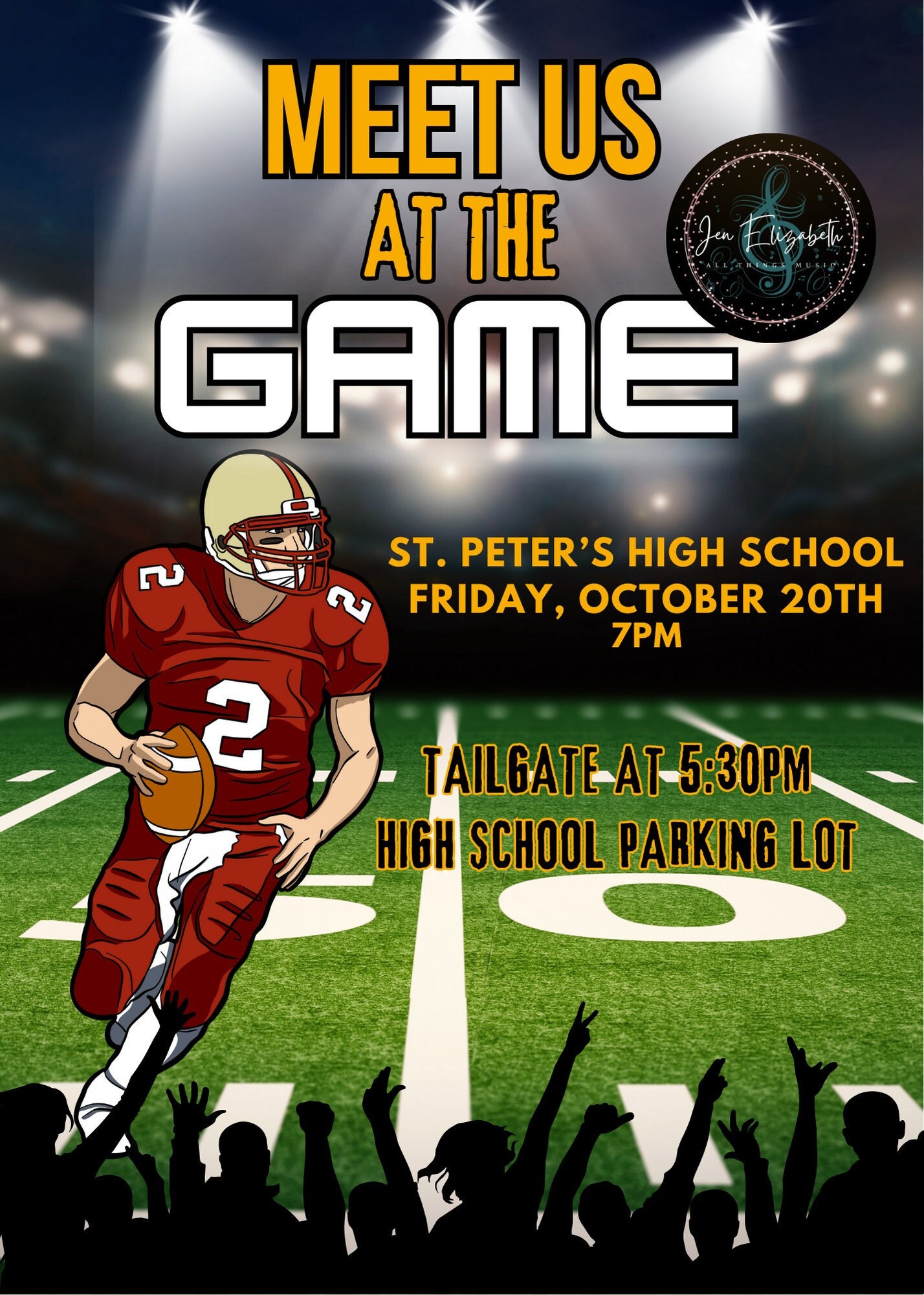 Football Game/tailgate Party Invitation Template Etsy