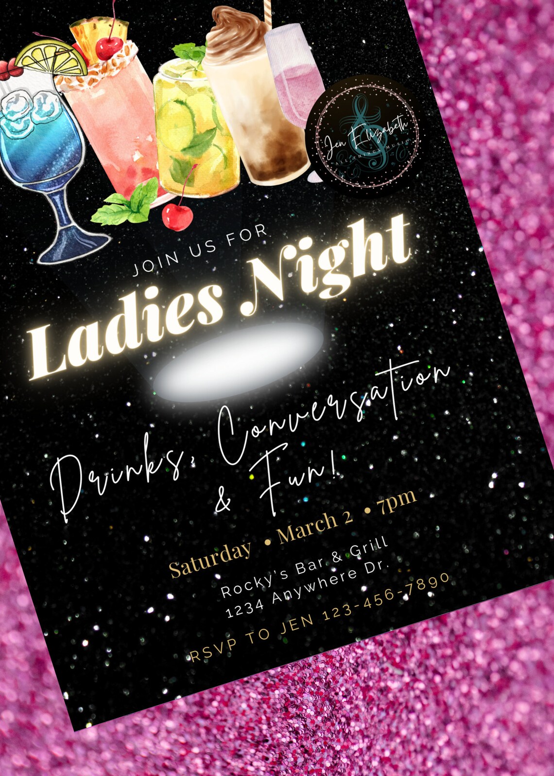 Ladies Night Invitation Template Etsy Ladies Night Invitation Template Etsy