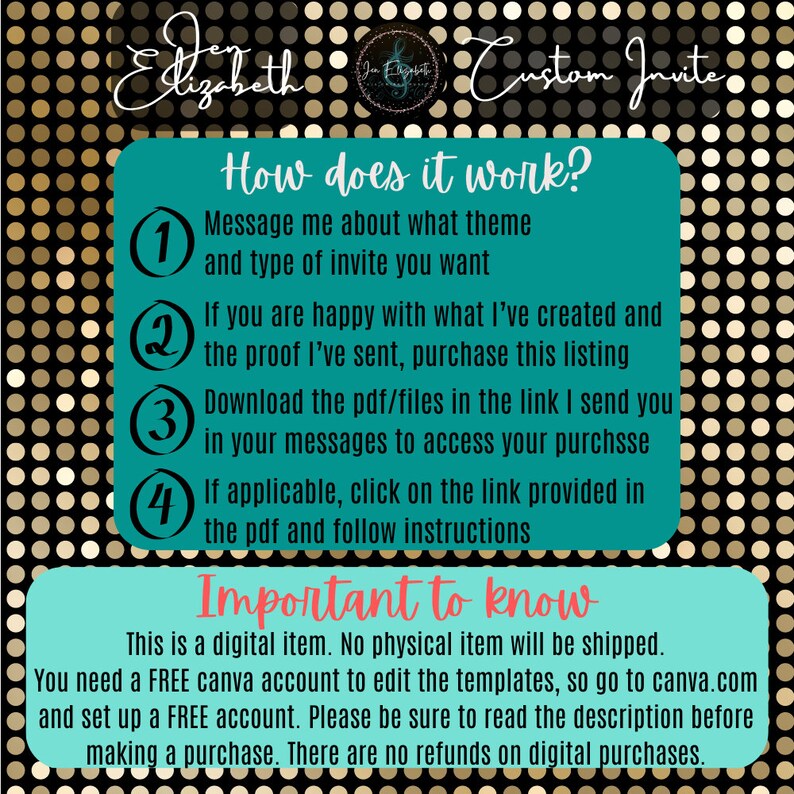 Custommade Invitation/template Etsy