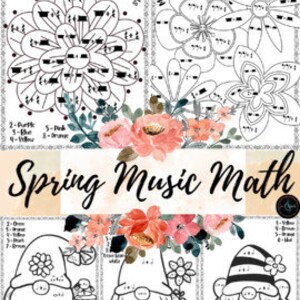 Matematyka muzyczna Spring Music - zestaw 5, Edukacja muzyczna, Rytm, Klasa muzyczna, Arkusz ćwiczeń muzycznych, Nuty muzyczne, Nauczyciel muzyki, Do druku