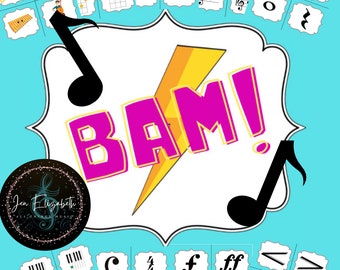 BAM Music Game, Printable Music Game, Music Classroom, Music Education, Music Teacher, Instrument Game, Music Notes, Dynamics, Piano Game