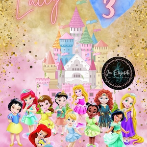 Young Princess Birthday Invitation Template, Princess Birthday, Princess Party, Printable Princess Invitation, Editable Princess Invitation