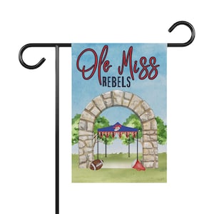 Rebels Garden & House Banner, Mississippi Football, Tailgate flag, Oxford, College Football Gameday, Housewarming gift,Game Day Flag,Welcome