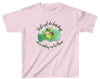 Fairytale Frog Prince Kids Heavy Cotton™ Tee, Princess and the Frog, Princess shirt, Princess Birthday, Girl Birthday Gift, Fairytale
