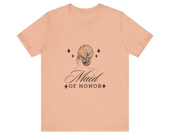 T-shirt med kort ärm från brudtärnan, unisex jersey, bröllopsfesttröja, brudbrunch, bröllopsfestpresent, bruddusch, förberedelsetröja