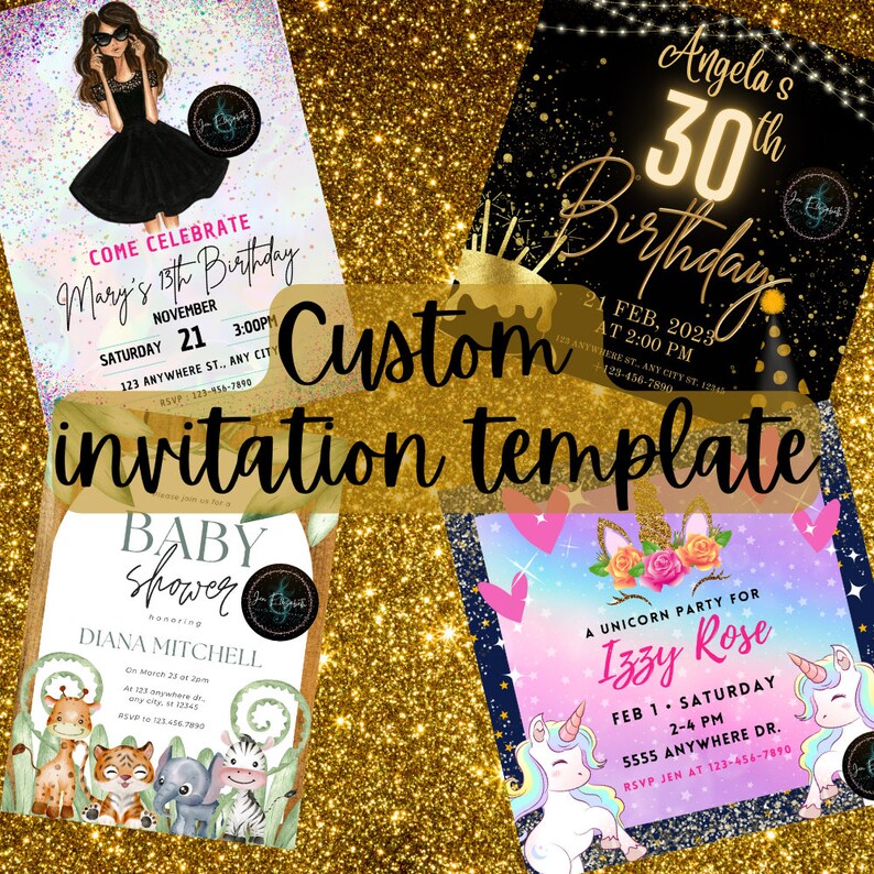 Custommade Invitation/template Etsy