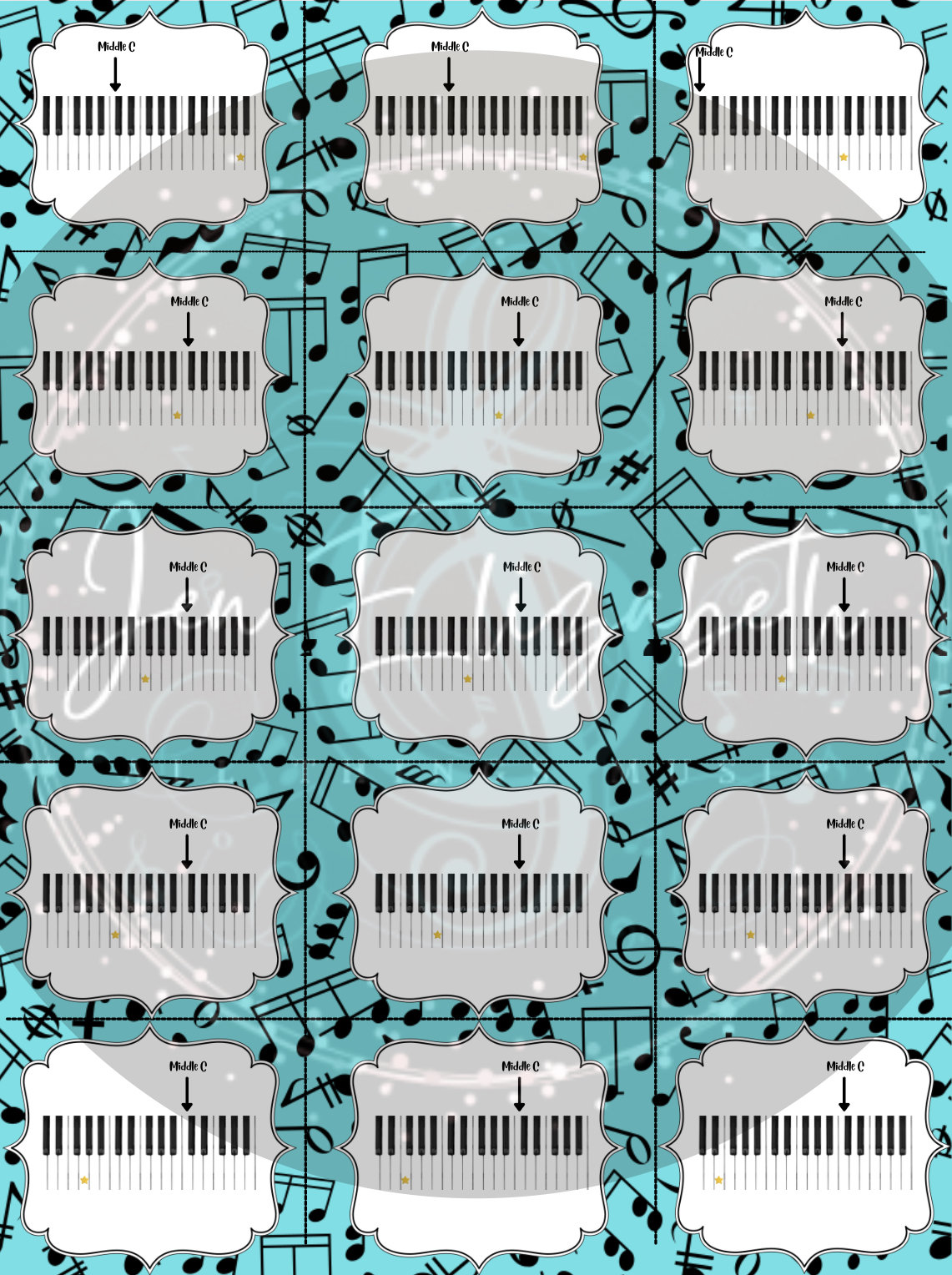 Piano Note and Key Flashcards - Etsy