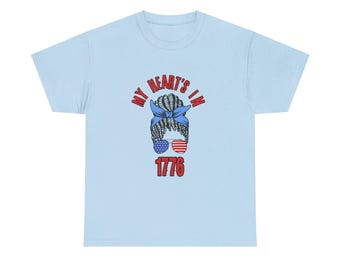 My Heart's In 1776 Unisex Heavy Cotton Tee, American Patriot, Conservative tshirt, Republican shirt, Patriotic shirt, America shirt