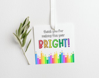 Teacher Appreciation Tag, Printable Teacher Gift Tag, Teacher Appreciation Week Gift Tag, Printable Treat Tag, Instant Download