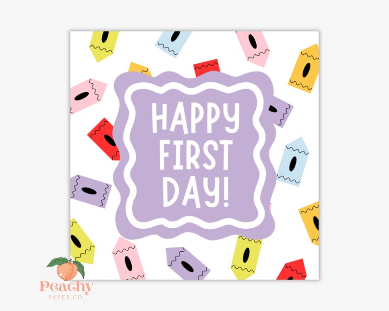 Printable Back to School Tag / First Day of School Tag / Printable ...