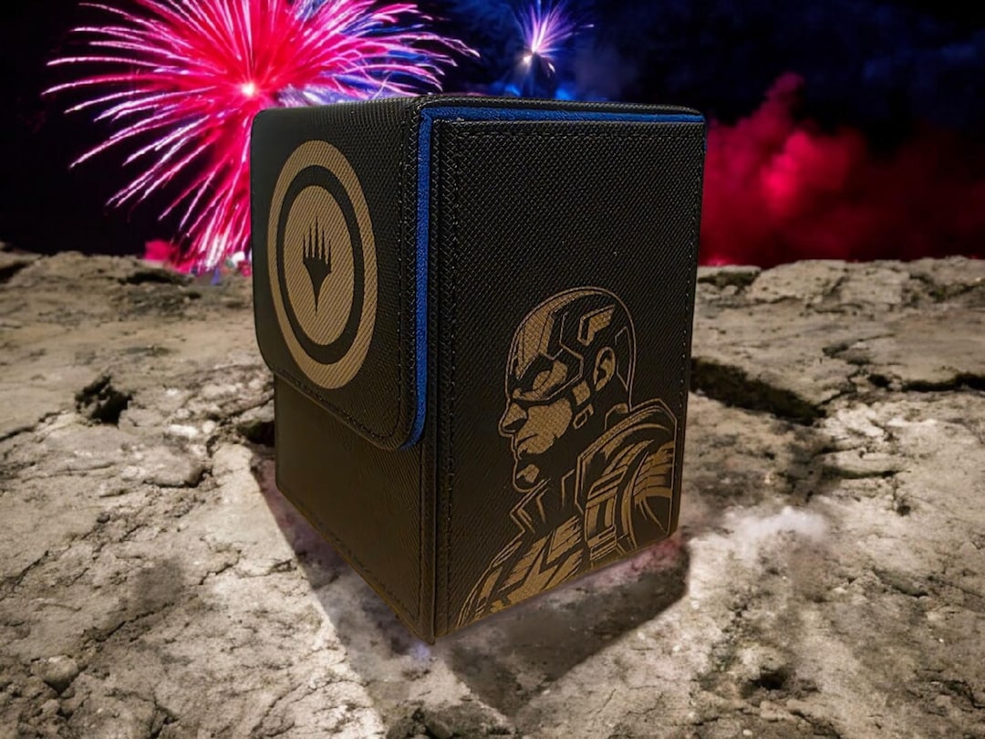Marvel Captain America V1 MTG Deck Box - Custom Crossover Design