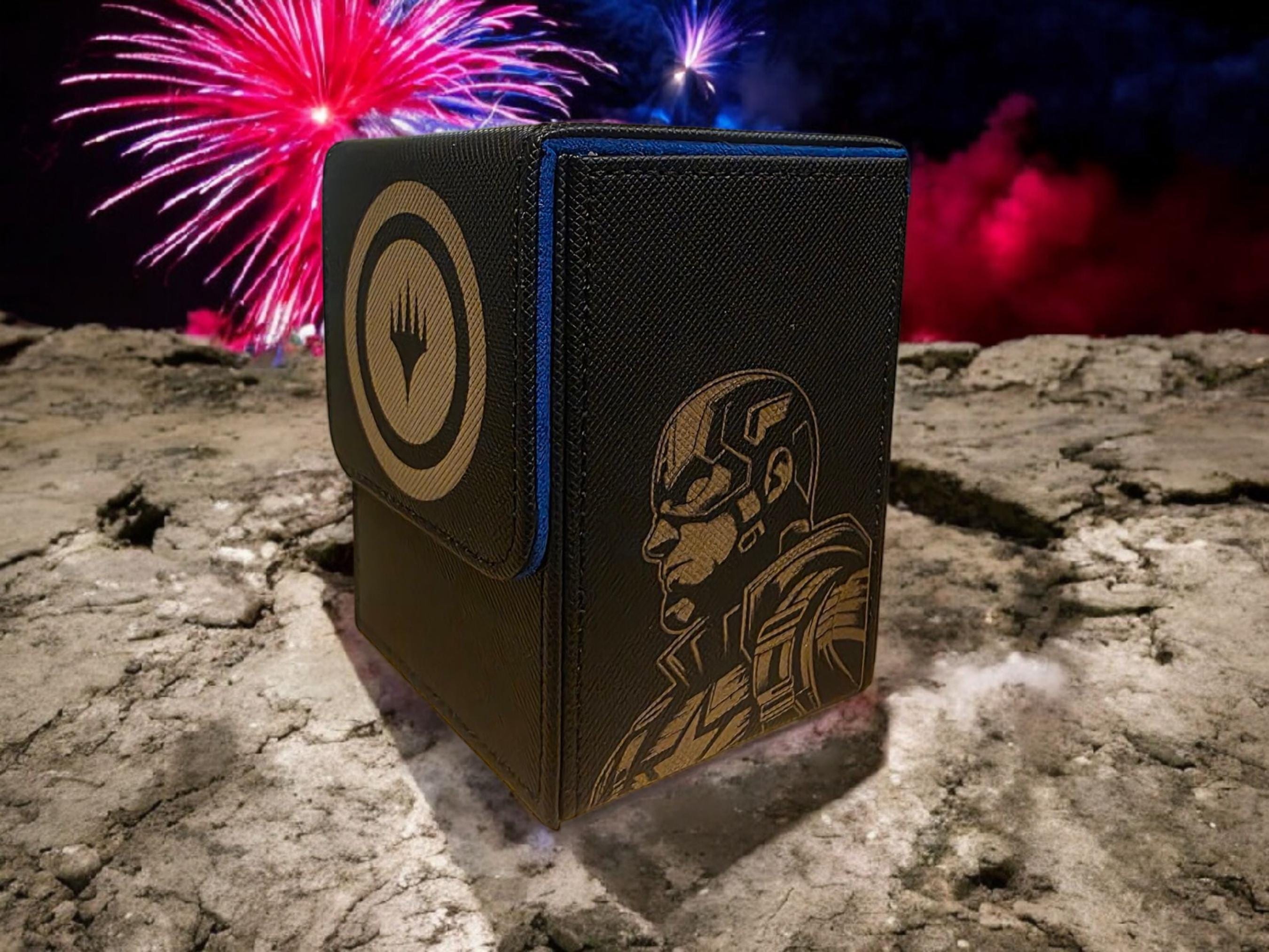 Marvel Captain America V1 MTG Deck Box - Custom Crossover Design