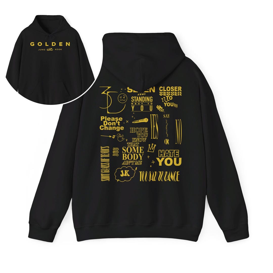 Jungkook Golden Album Tracklist Hoodie, Jungkook Golden