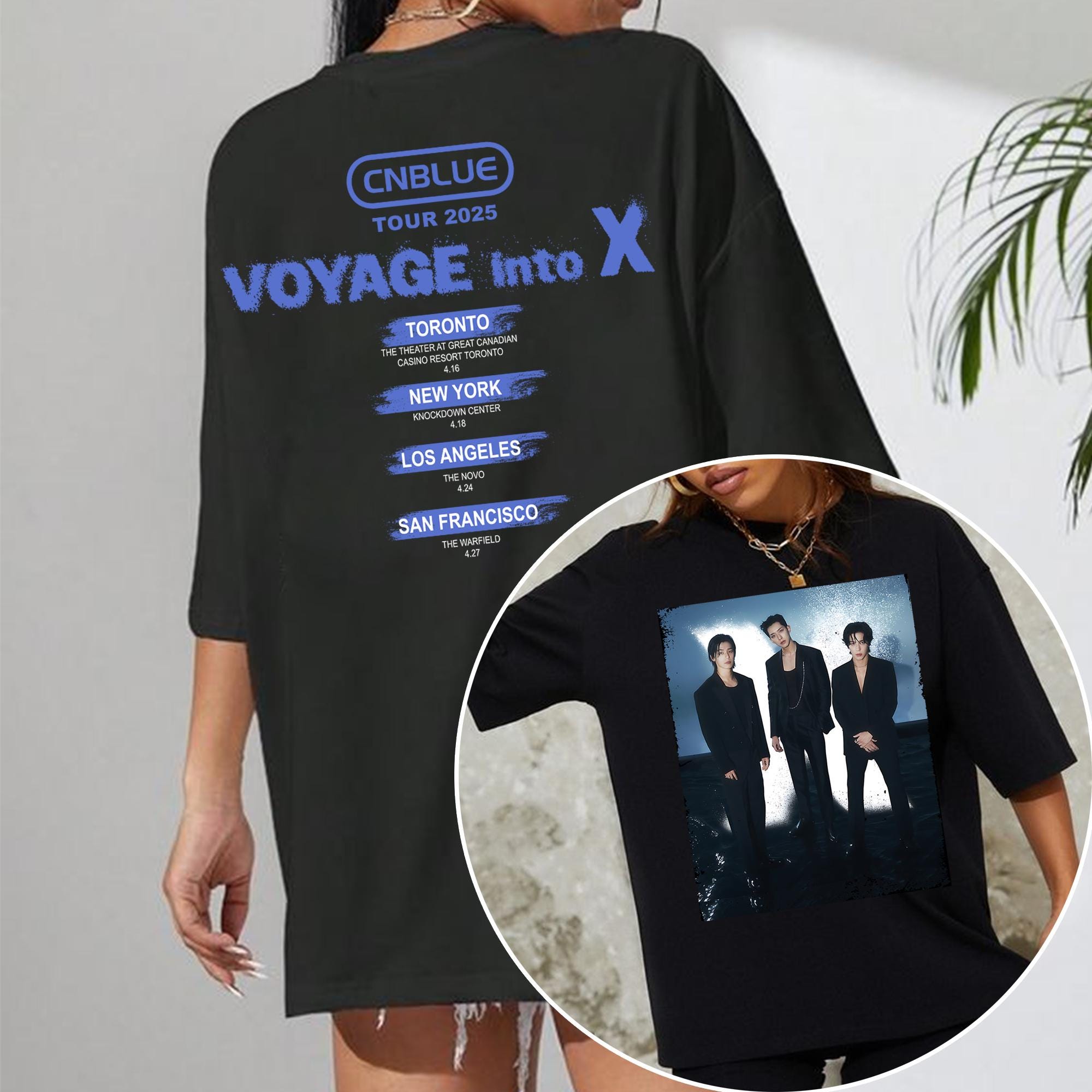 贈る結婚祝い CNBLUE Voyage CNBLUE T-shirt, 2025 Tour Live X Into アイドル