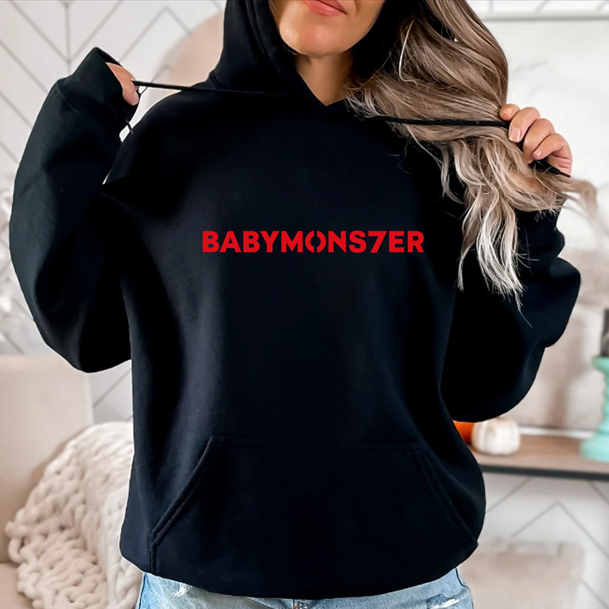 BABYMONSTER モンスターフーディー BLACK L｜タレントグッズ