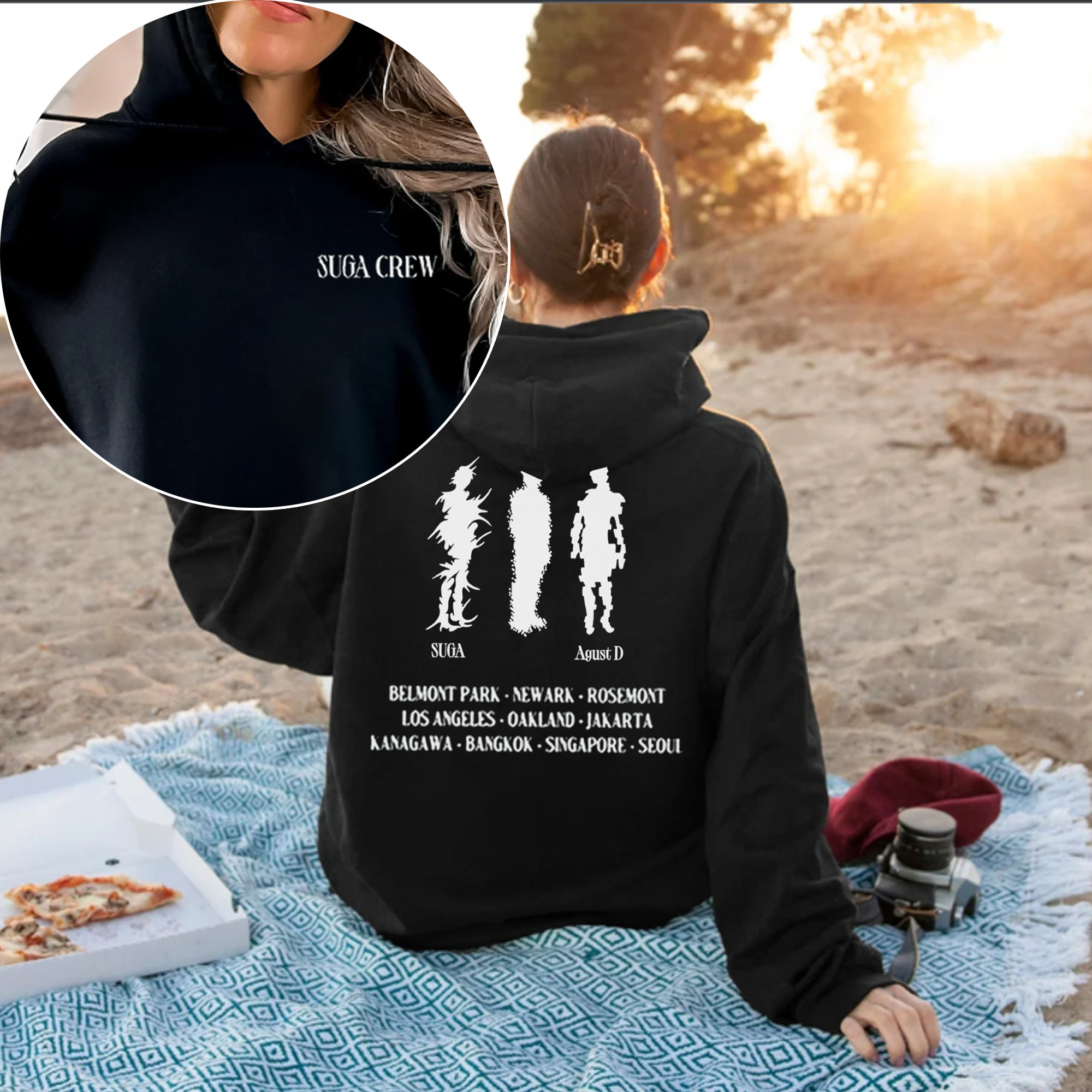 Suga Crew Hoodie, Agust D D Day Tour T-shirt, SUGA D Day Album 