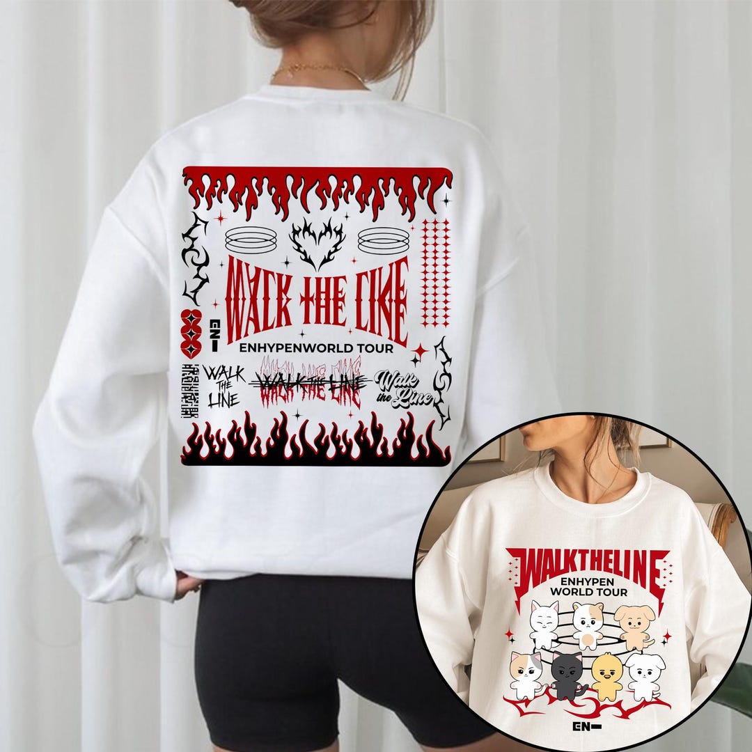 ENHYPEN World Tour WALK THE LINE T-shirt (Fan-made