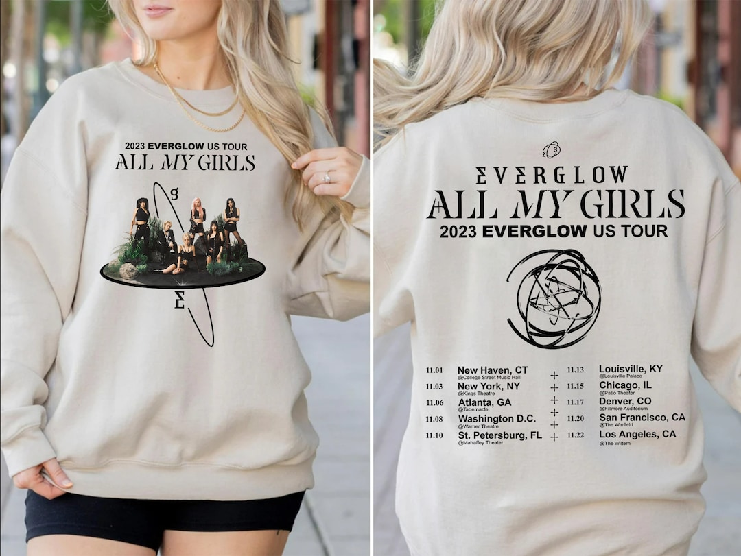 Everglow 2023 All My Girls US Tour Merch, ALl My Girls 2023 US Tour Dates  Shirt, Everglow All My Girls Album Shirt - teejeep