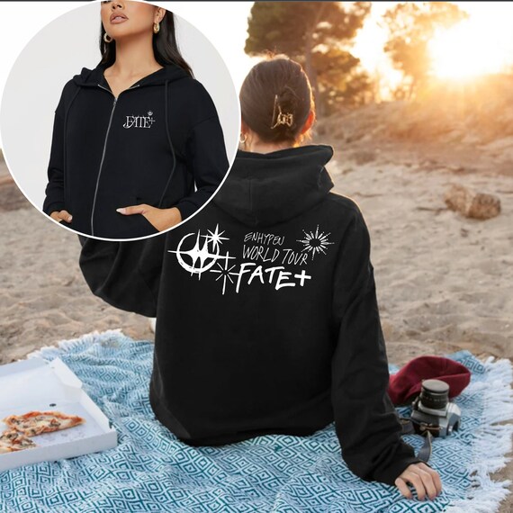 Enhypen Fate Plus World Tour Zip Hoodie, En World Tour Fate