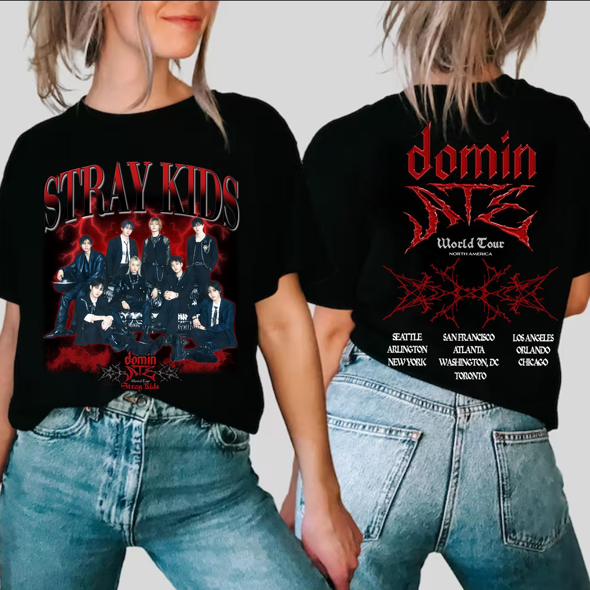 Stray Kids Dominate World Tour US 2025 T-shirt, Stray Kids