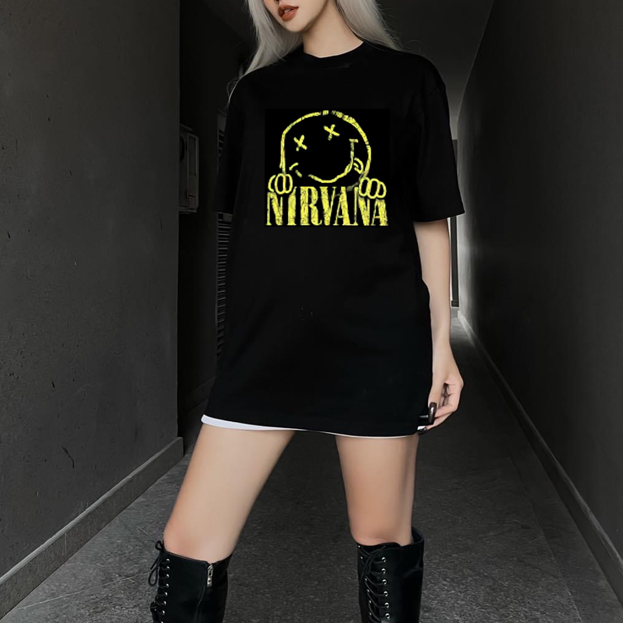 Discover Nirvana Smiley Face T-Shirt