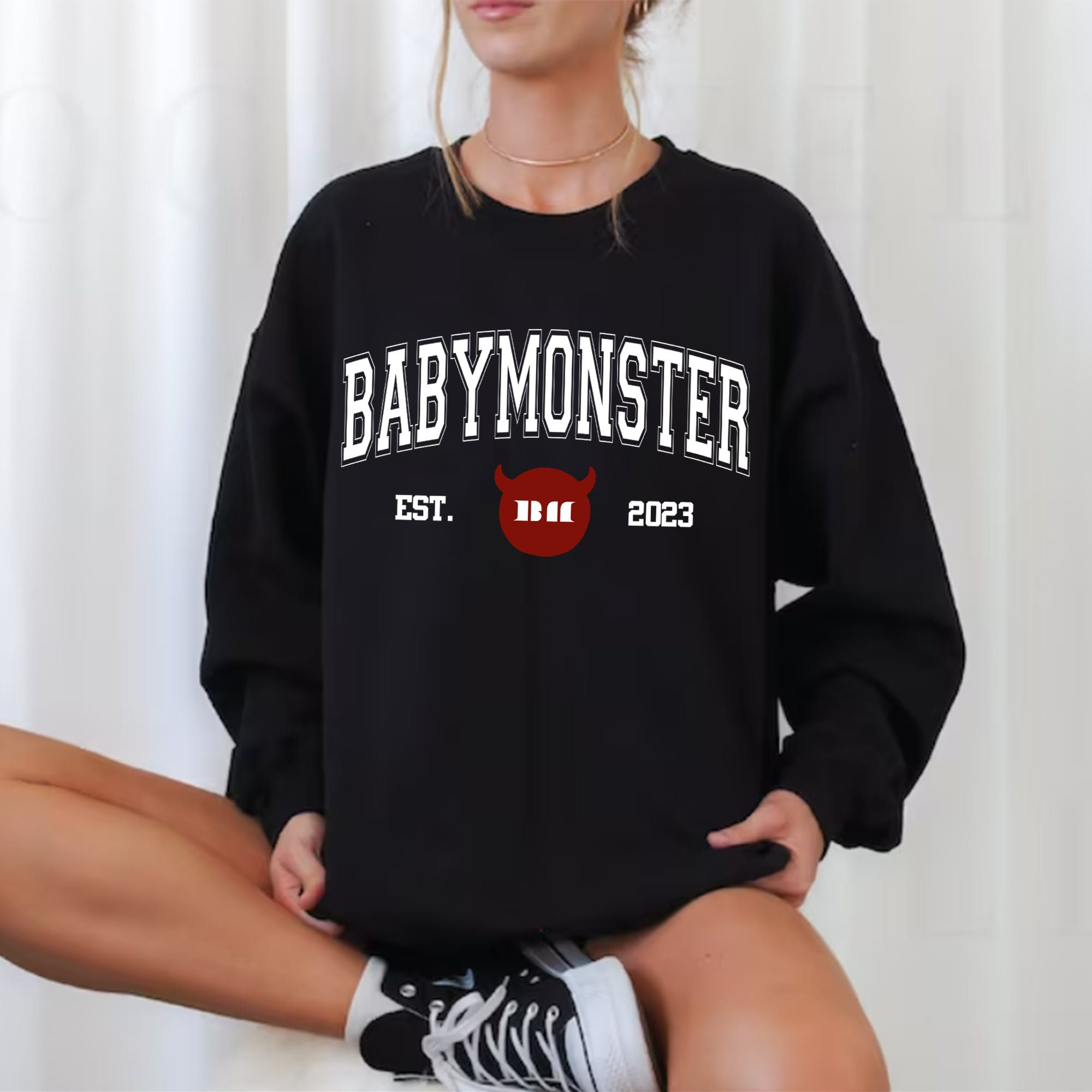 BABYMONSTER ゲームシャツ メンズ ブラック 新品未開封 BABYMONSTER ゲームシャツ メンズ ブラック 新品未開封