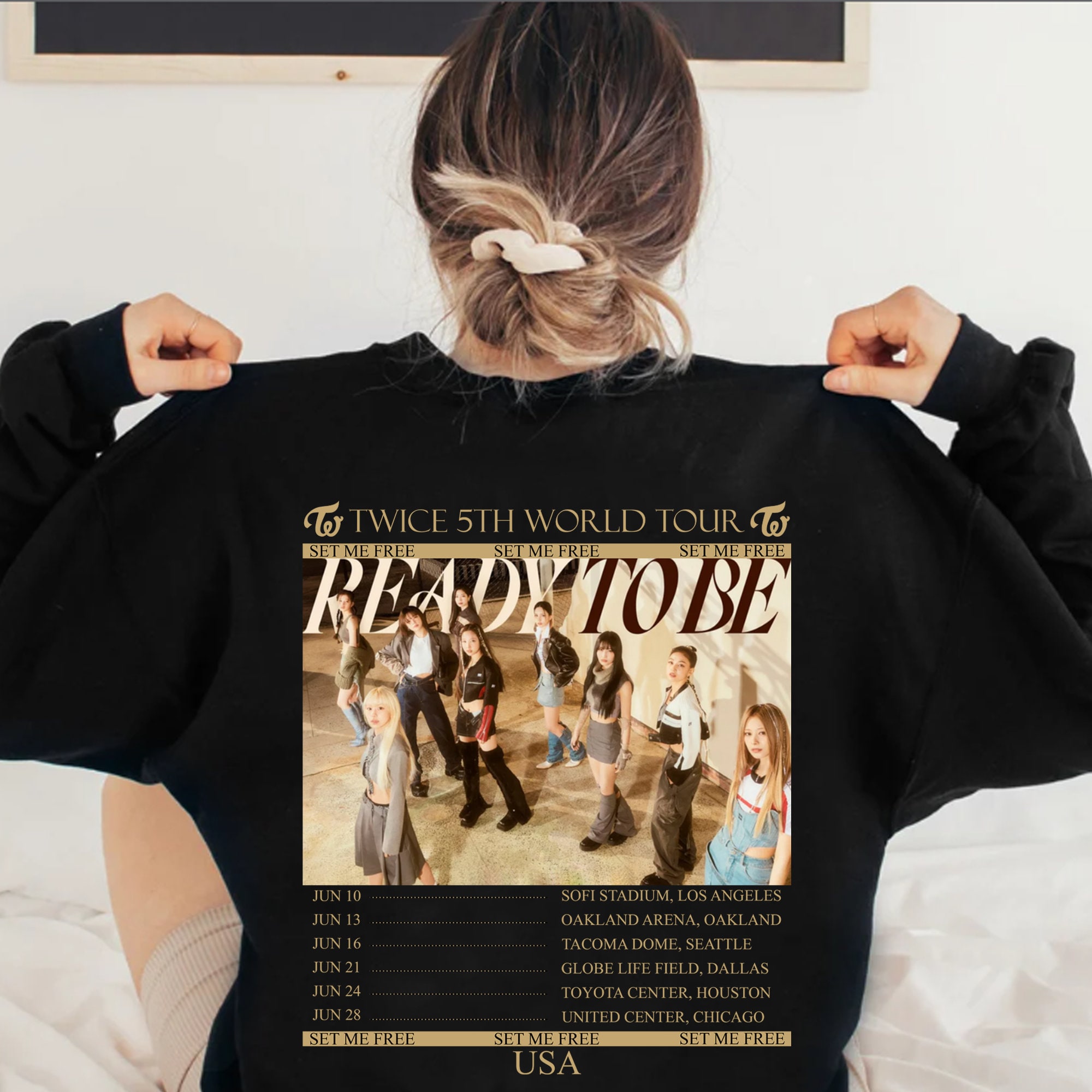 Kpop Twice Logo Shirt, Best Selling Twice Ready To Be Tour Short Sleeve  Crewneck