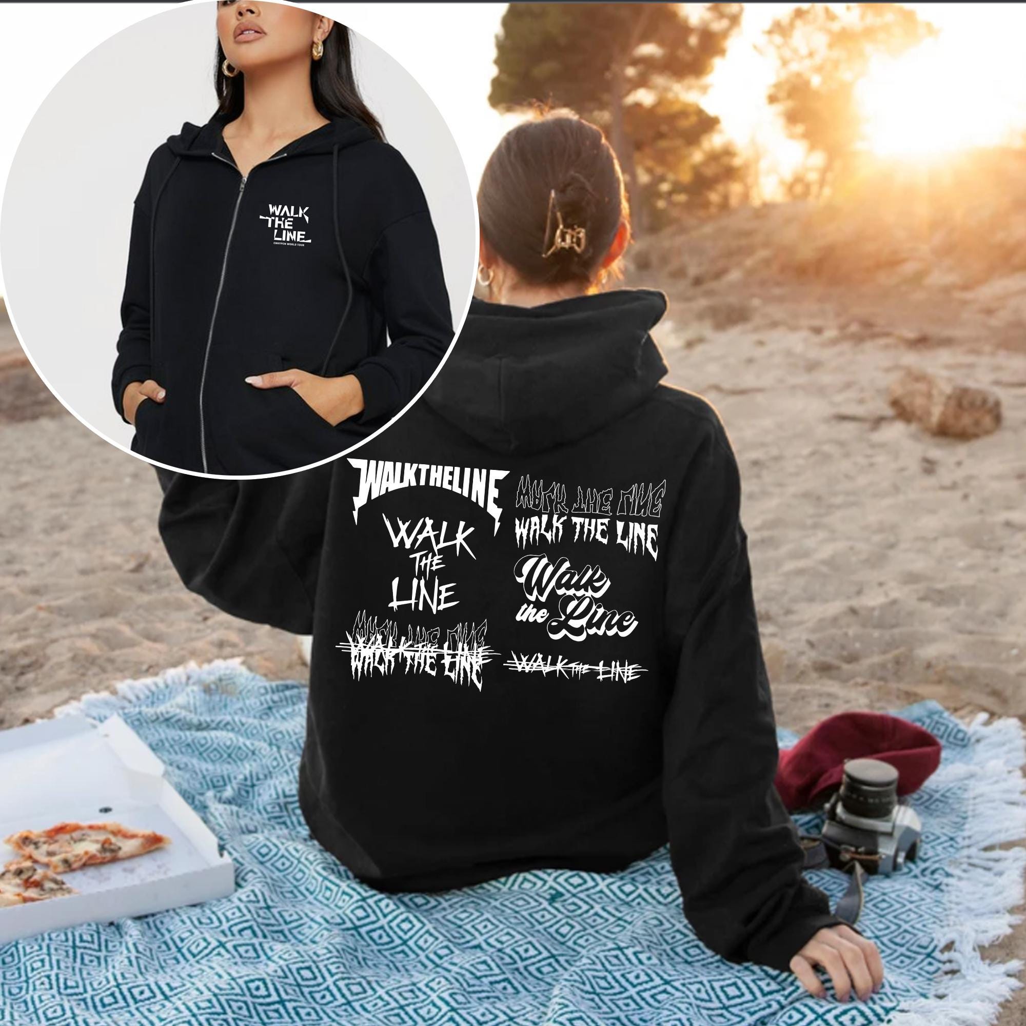 ENHYPEN WORLD TOUR IN GOYANG WALK THE LINE HOODIE SIZE L No