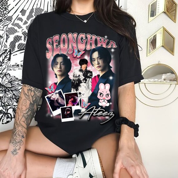 アイドル ATEEZ official Seonghwa T-shirt Amazon.com: ATEEZ Official Merch Exclusive Seonghwa T-Shirt