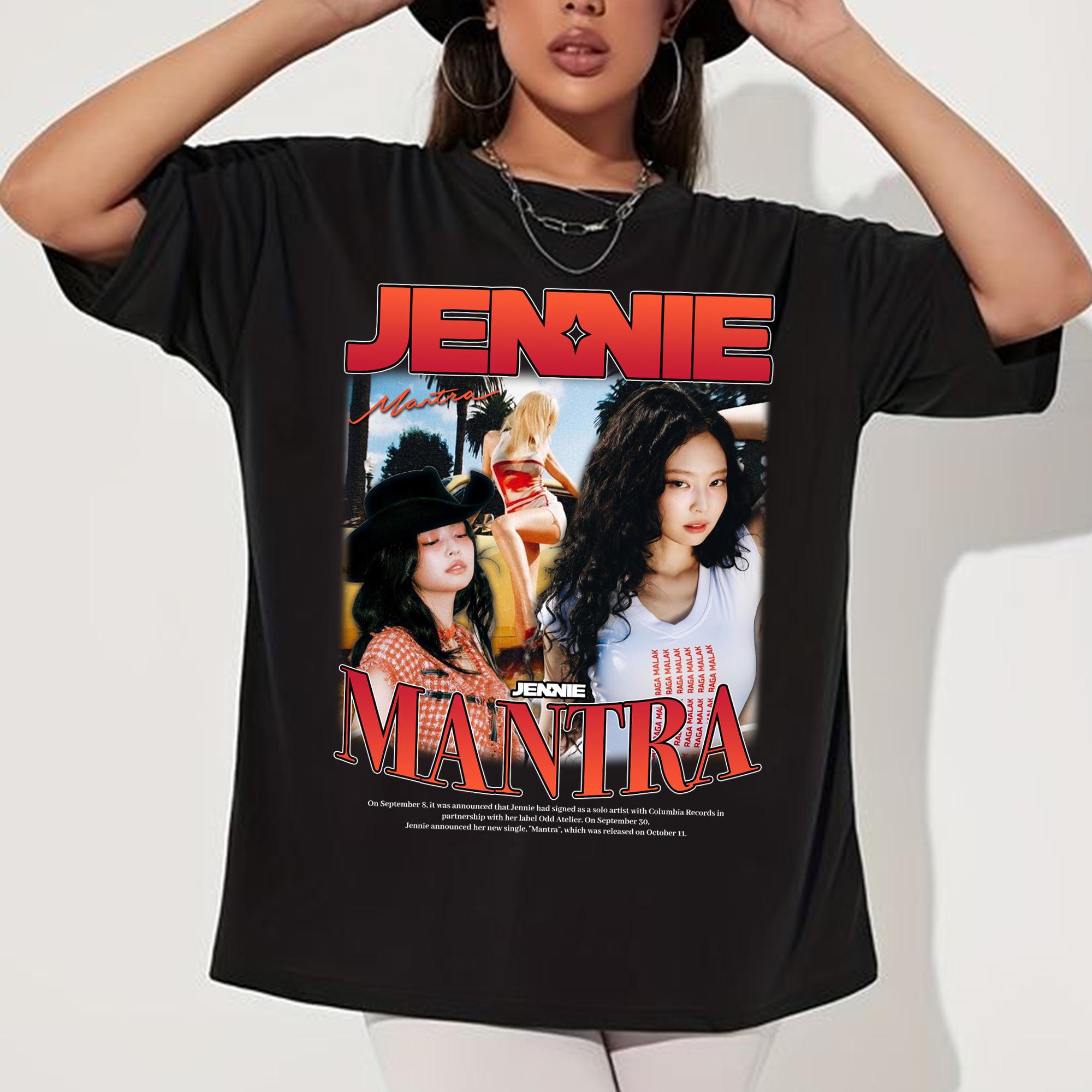 Retro Jennie Mantra Graphic T-shirt, Jennie Pretty Girl