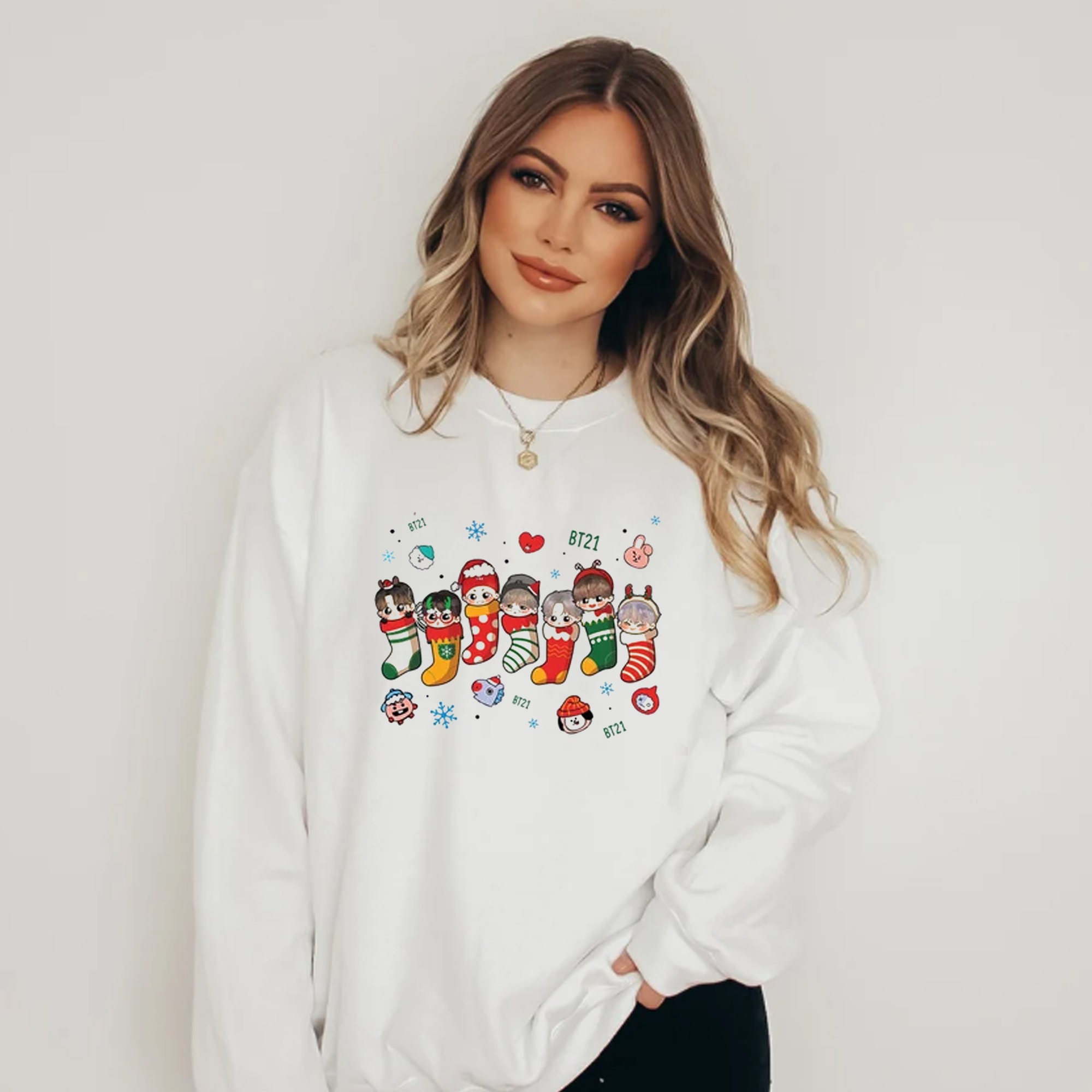 Discover Cute BTS Christmas Sweatshirt,All I Want For Christmas Is BTS Sweatshirt