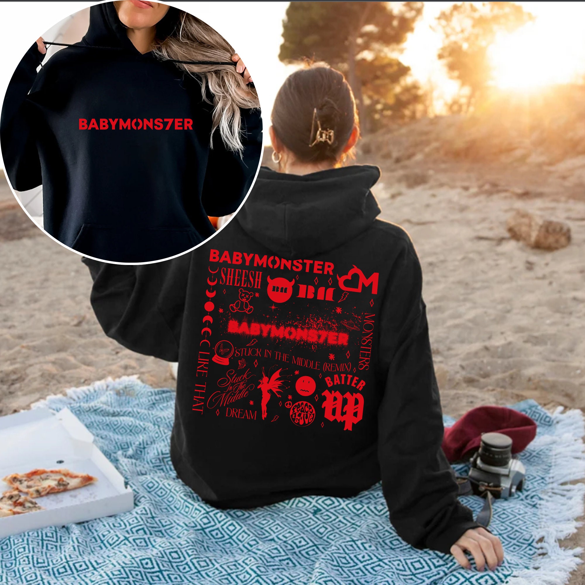 Babymonster Hoodie - Etsy Babymonster Hoodie - Etsy