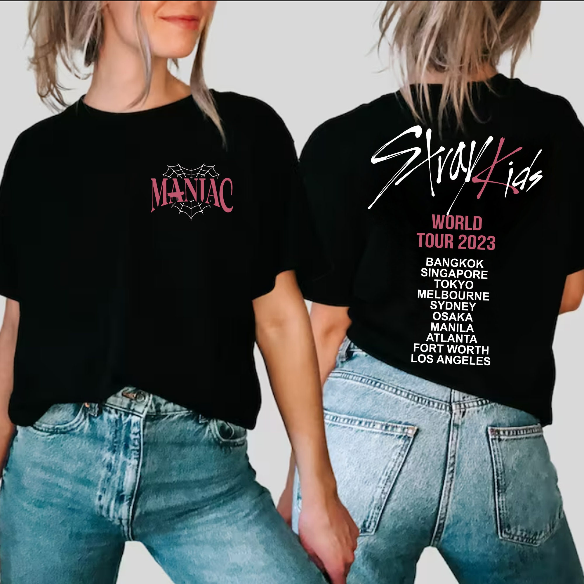 Stray Kids World Tour 2023 T-shirt, Maniac Kpop Concert Fan Made, Stray  Kids Replay Shirt, Stray Kids Album Shirt - Etsy Denmark