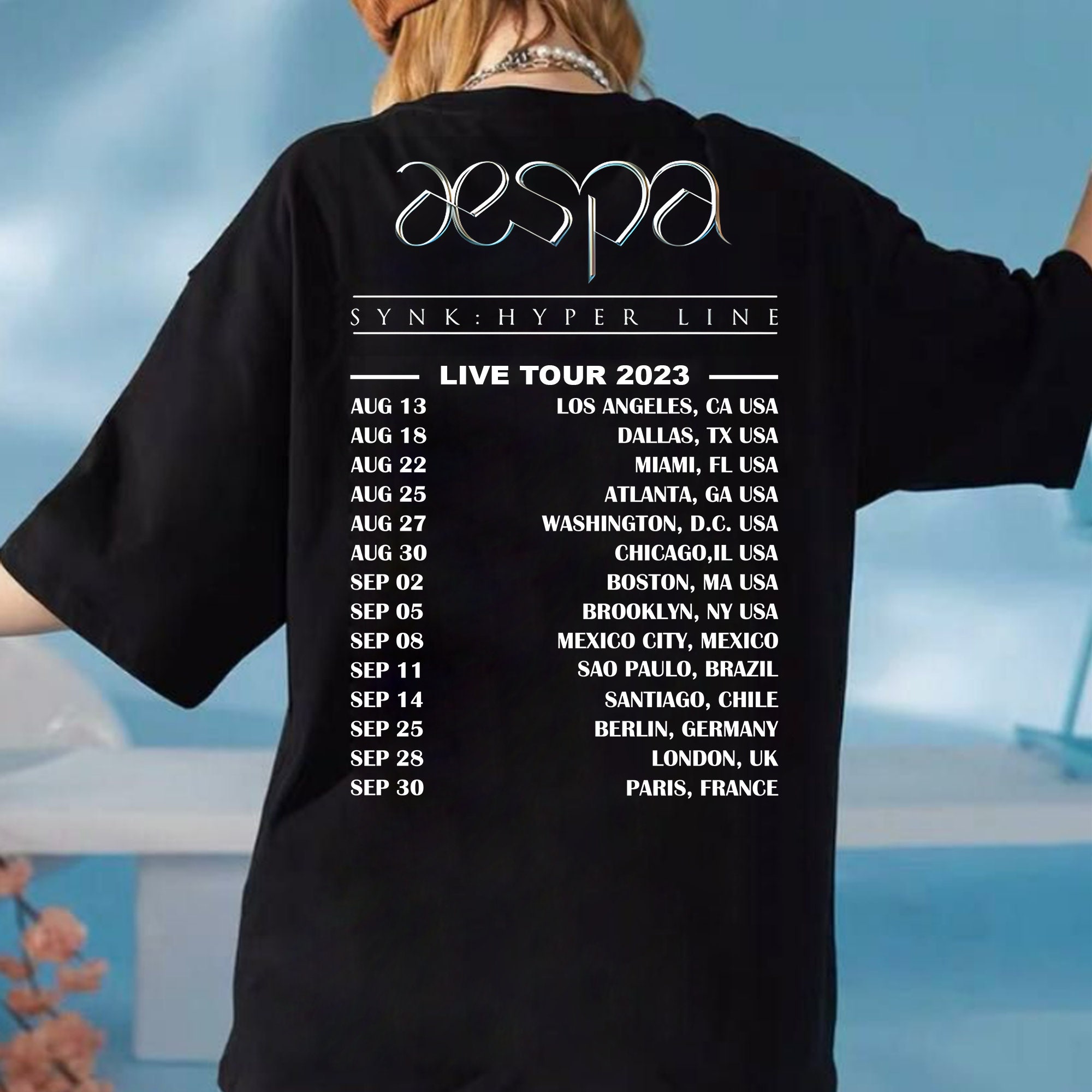 Aespa Tour 2023 T-Shirt, Aespa Synk Hyper Line Tour Shirt, Aespa ...