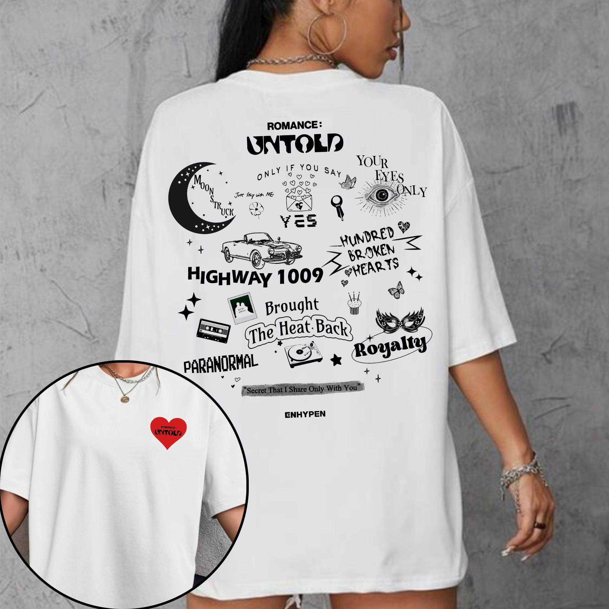 Enhypen Romance: Untold Album Tracklist T-shirt, Enhypen