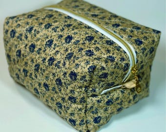 Make Up Bag, Makeup Bag, Boxy Bag, Vintage Vibes Boxy Bag
