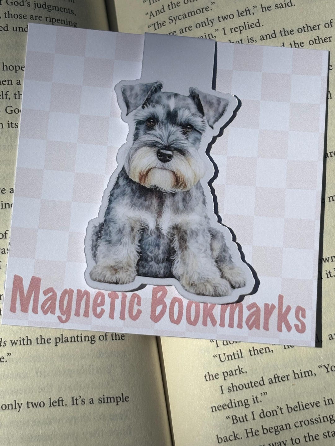 Miniature Schnauzer Magnetic Bookmark, Magnet Bookmark, Dog Bookmark ...