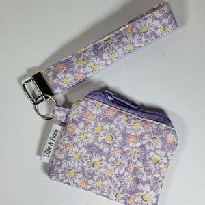 SET -Change Purse, zipper pouch, small card holder wallet, gift card holder, card wallet pouch, keychain pouch, Mini clutch wallet keychain,