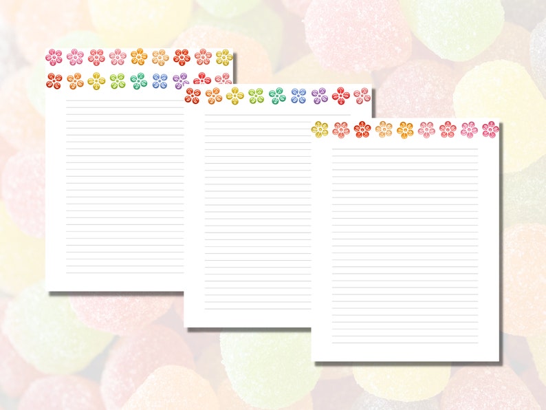 Stationery Set Letter Writing Set Lined Paper Printable Etsy